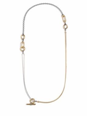 DEMARSON Two-Tone Gold and Silver Toggle Necklace - Women's Jewelry